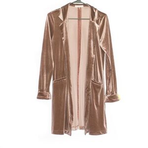 ACTIVE USA velvet blazer coat rose pink